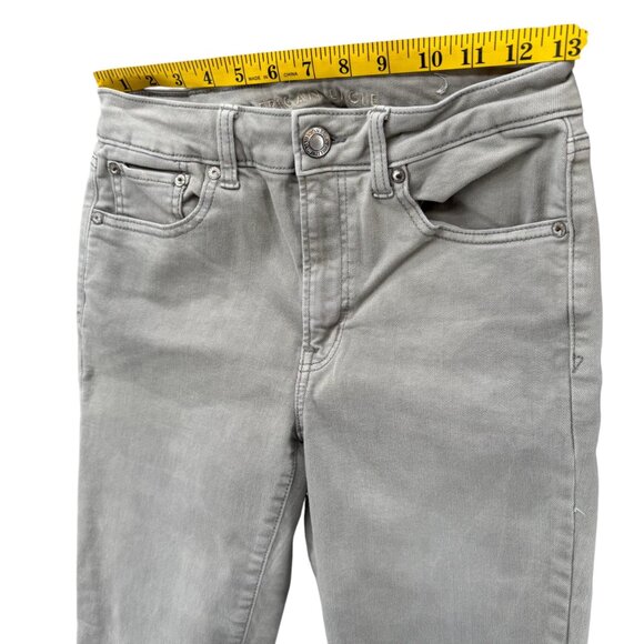 American Eagle Hi Rise Jeggings Jeans Womens Light Grey Super Stretch Sz 6 26x27 - Picture 12 of 12